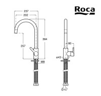 MEDIDAS MONOMANDO COCINA MENCIA ROCA